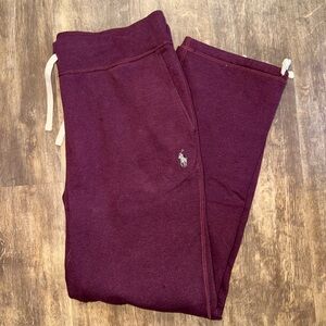 Ralph Lauren Maroon Joggers with Logo